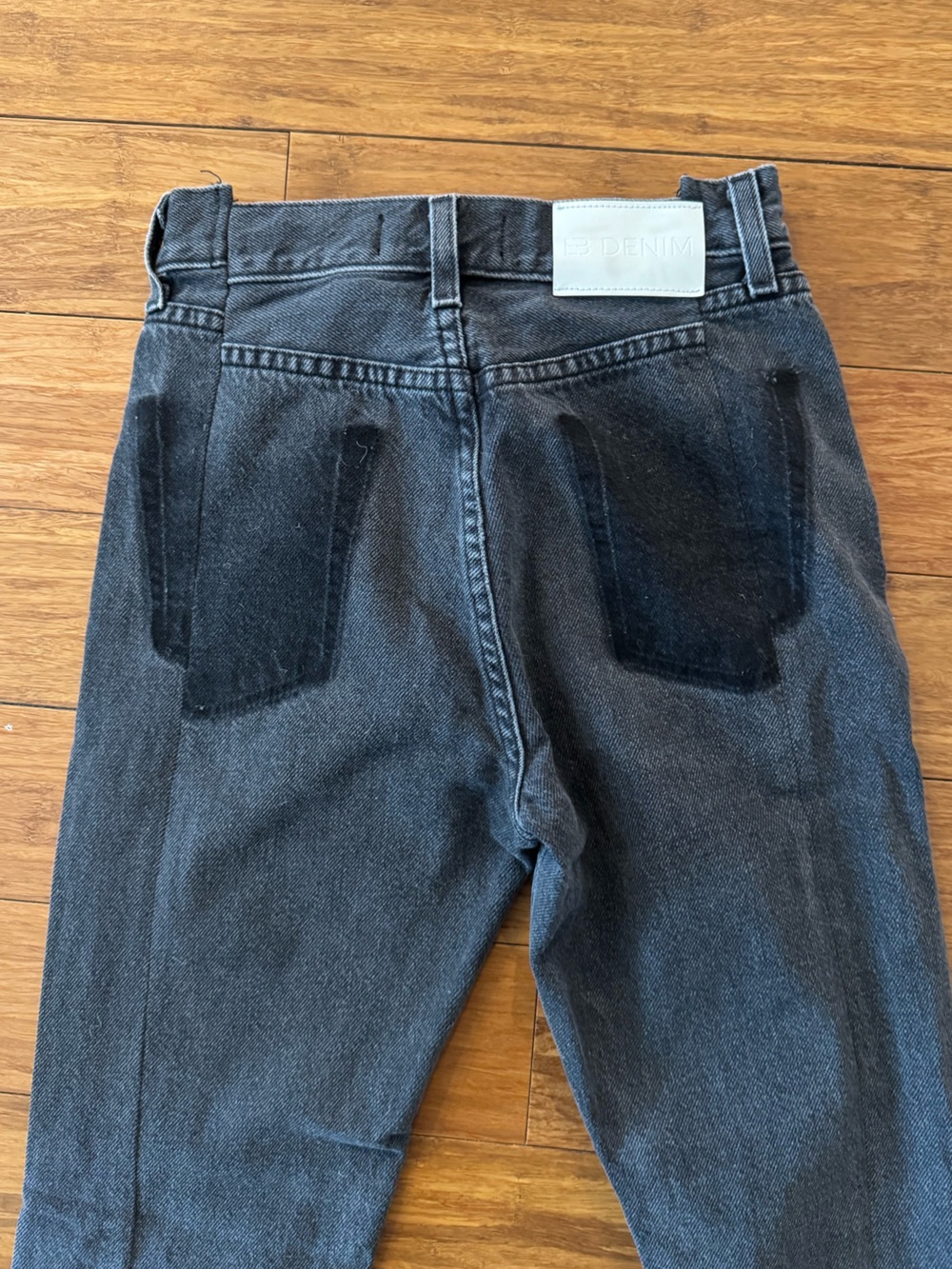 EB Denim Straight Leg Split Hem Jeans - Picture 6 of 8